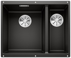 Кухонная мойка SUBLINE 340/160U чёрный (большая чаша слева)