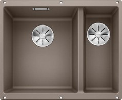 Кухонная мойка SUBLINE 340/160U серый беж (большая чаша слева)