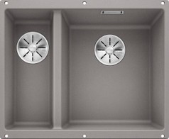 Кухонная мойка SUBLINE 340/160U алюметаллик (большая чаша справа)