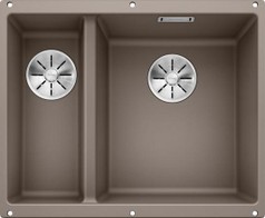 Кухонная мойка SUBLINE 340/160U серый беж (большая чаша справа)